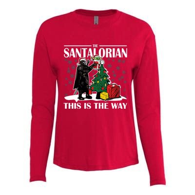 The Santalorian This Is The Way Funny Star Christmas Womens Cotton Relaxed Long Sleeve T-Shirt