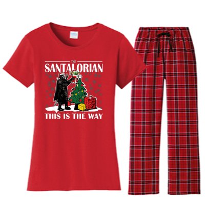 The Santalorian This Is The Way Funny Star Christmas Women's Flannel Pajama Set