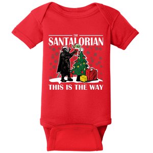 The Santalorian This Is The Way Funny Star Christmas Baby Bodysuit