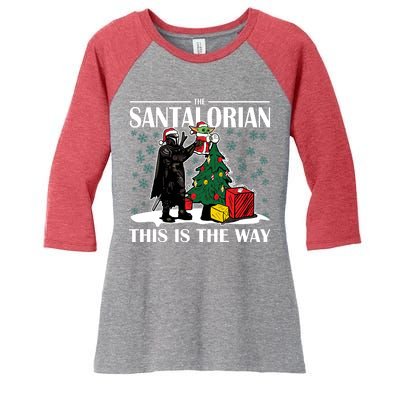 The Santalorian This Is The Way Funny Star Christmas Women's Tri-Blend 3/4-Sleeve Raglan Shirt