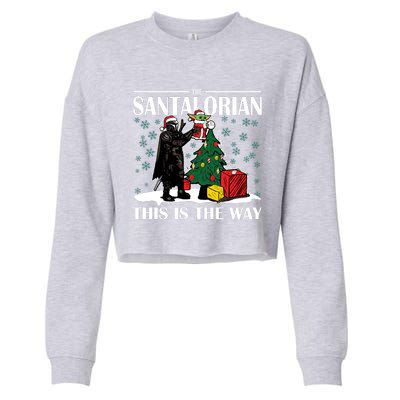 The Santalorian This Is The Way Funny Star Christmas Cropped Pullover Crew