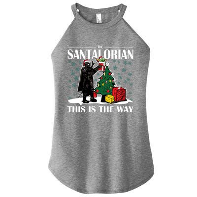 The Santalorian This Is The Way Funny Star Christmas Women's Perfect Tri Rocker Tank