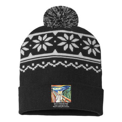 The Scream; TheyRe Eating The Dogs TheyRe Eating The Cats USA-Made Snowflake Beanie