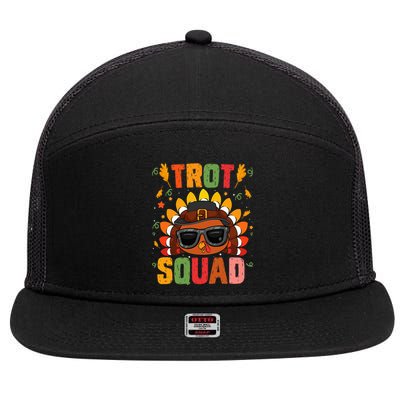 Trot Squad thanksgiving turkey trot 5k Running Marathon 2021 7 Panel Mesh Trucker Snapback Hat