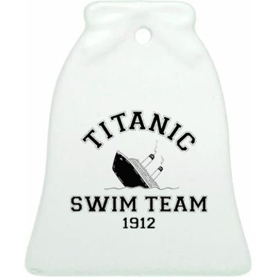 Titanic Swim Team Sports History Buff Sarcastic Ceramic Bell Ornament