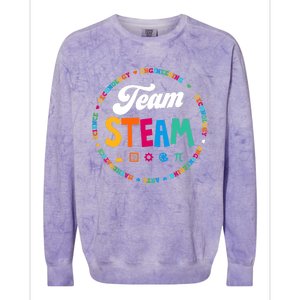 Team STEAM Teacher Back to School STEM Special Pre-K 1st Colorblast Crewneck Sweatshirt