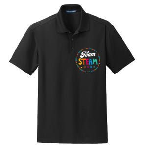 Team STEAM Teacher Back to School STEM Special Pre-K 1st Dry Zone Grid Polo