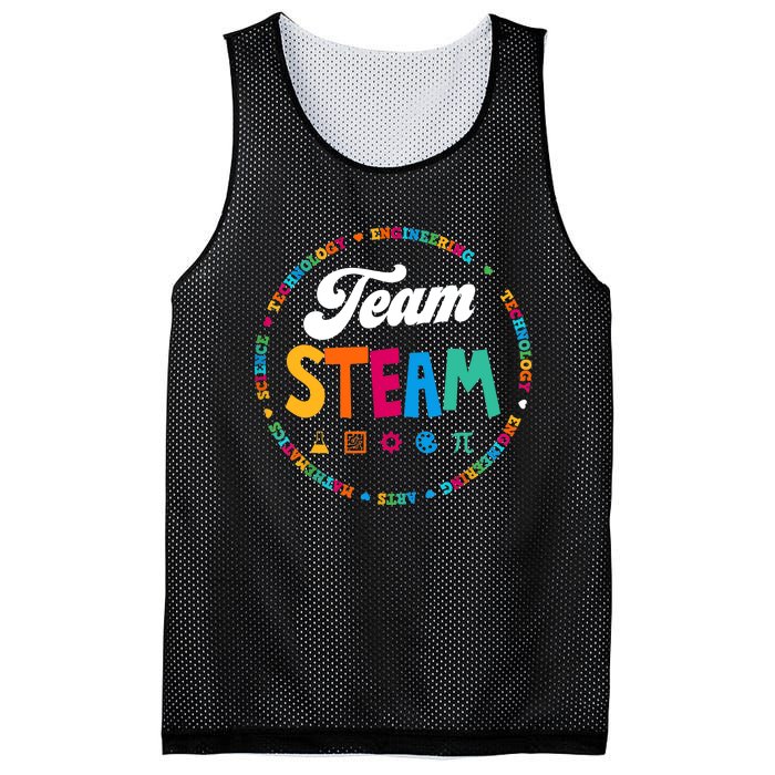 Team STEAM Teacher Back to School STEM Special Pre-K 1st Mesh Reversible Basketball Jersey Tank