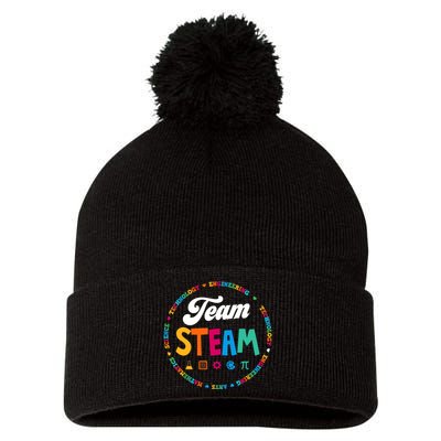 Team STEAM Teacher Back to School STEM Special Pre-K 1st Pom Pom 12in Knit Beanie