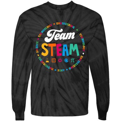 Team STEAM Teacher Back to School STEM Special Pre-K 1st Tie-Dye Long Sleeve Shirt