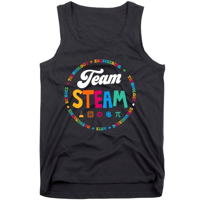 Team STEAM Teacher Back to School STEM Special Pre-K 1st Tank Top