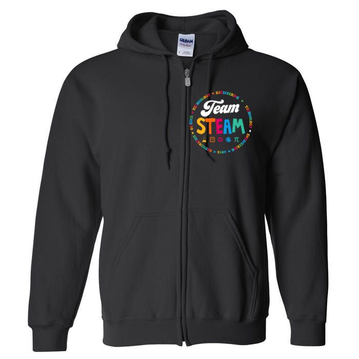 Team STEAM Teacher Back to School STEM Special Pre-K 1st Full Zip Hoodie