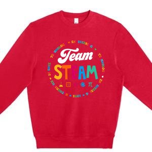 Team STEAM Teacher Back to School STEM Special Pre-K 1st Premium Crewneck Sweatshirt