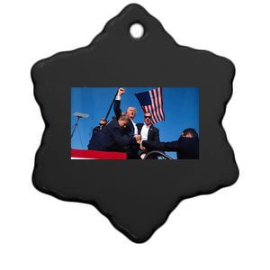 Trump Shooting Ceramic Star Ornament