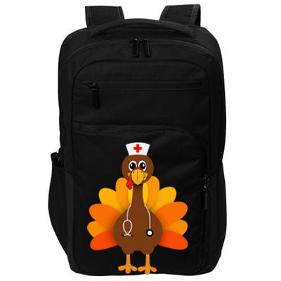 Thanksgiving Scrub Tops Women Turkey Nurse Holiday Nursing Impact Tech Backpack