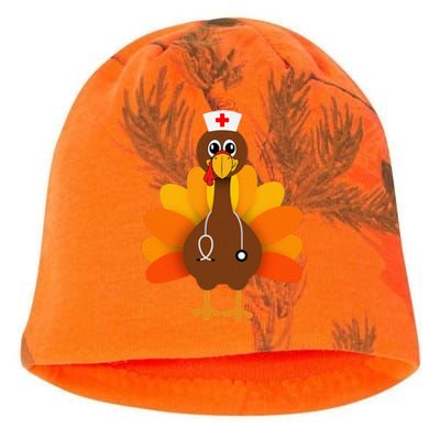 Thanksgiving Scrub Tops Women Turkey Nurse Holiday Nursing Kati - Camo Knit Beanie