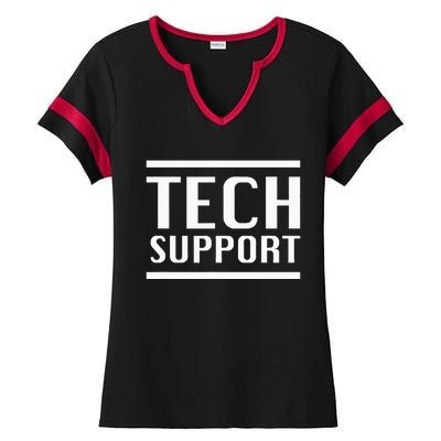 Tech Support Ladies Halftime Notch Neck Tee