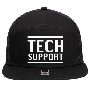 Tech Support 7 Panel Mesh Trucker Snapback Hat