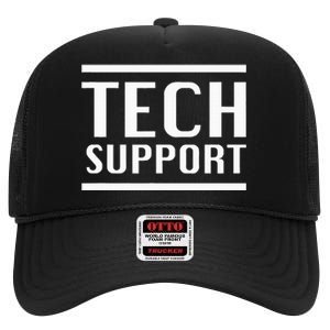 Tech Support High Crown Mesh Back Trucker Hat