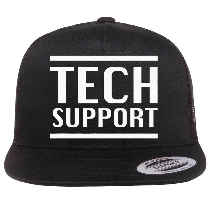 Tech Support Flat Bill Trucker Hat