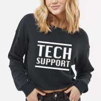 Tech Support Cropped Pullover Crew