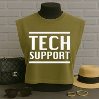 Tech Support Garment-Dyed Women's Muscle Tee