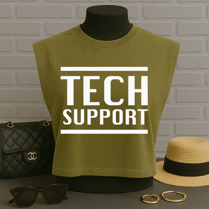 Tech Support Garment-Dyed Women's Muscle Tee