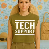 Tech Support Garment-Dyed Women's Muscle Tee