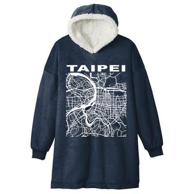 Taiwan Souvenir Taipei City Street Map Gift Hooded Wearable Blanket