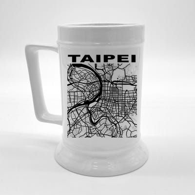 Taiwan Souvenir Taipei City Street Map Gift Beer Stein