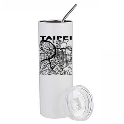 Taiwan Souvenir Taipei City Street Map Gift Stainless Steel Tumbler