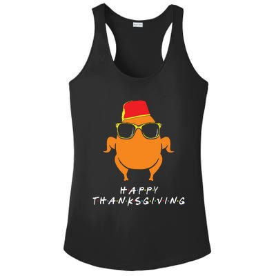 Thanksgiving Shirt Turkey Head Funny Gift For Friends Ladies PosiCharge Competitor Racerback Tank