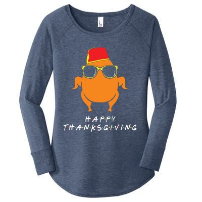 Thanksgiving Shirt Turkey Head Funny Gift For Friends Women's Perfect Tri Tunic Long Sleeve Shirt