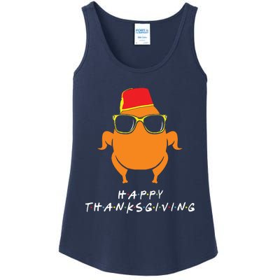 Thanksgiving Shirt Turkey Head Funny Gift For Friends Ladies Essential Tank