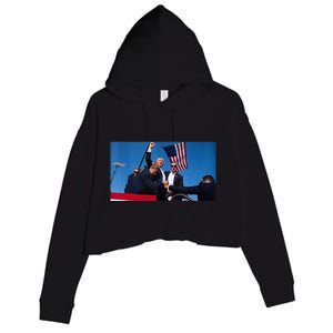 Trump Shooting Crop Fleece Hoodie