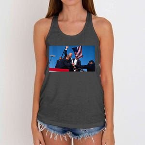 Trump Shooting Women's Knotted Racerback Tank