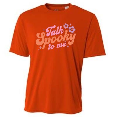 Talk Spooky To Me Floral Groovy Halloween Costumes Gift Cooling Performance Crew T-Shirt