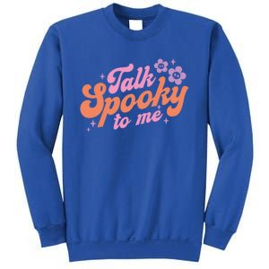 Talk Spooky To Me Floral Groovy Halloween Costumes Gift Sweatshirt