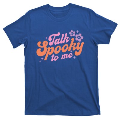 Talk Spooky To Me Floral Groovy Halloween Costumes Gift T-Shirt