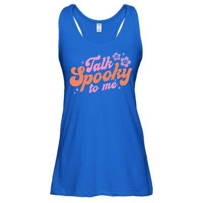 Talk Spooky To Me Floral Groovy Halloween Costumes Gift Ladies Essential Flowy Tank