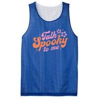 Talk Spooky To Me Floral Groovy Halloween Costumes Gift Mesh Reversible Basketball Jersey Tank