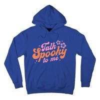 Talk Spooky To Me Floral Groovy Halloween Costumes Gift Tall Hoodie