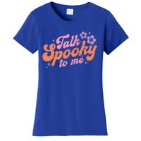 Talk Spooky To Me Floral Groovy Halloween Costumes Gift Women's T-Shirt