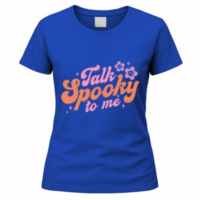 Talk Spooky To Me Floral Groovy Halloween Costumes Gift Women's T-Shirt