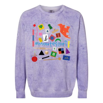 The Small Things In Montessori Materials Love Montessori Colorblast Crewneck Sweatshirt