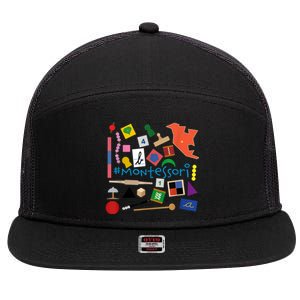 The Small Things In Montessori Materials Love Montessori 7 Panel Mesh Trucker Snapback Hat