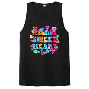 Teaching Sweethearts Teacher Valentines Day Tie Dye Funny Gift PosiCharge Competitor Tank