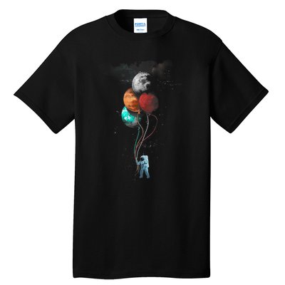 The Spaceman's Trip Astronaut Space Planets Balloons Tall T-Shirt