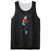 The Spaceman's Trip Astronaut Space Planets Balloons Mesh Reversible Basketball Jersey Tank