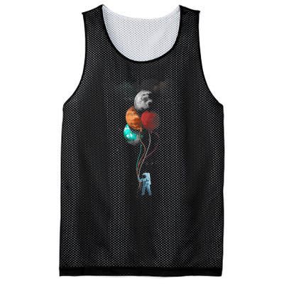 The Spaceman's Trip Astronaut Space Planets Balloons Mesh Reversible Basketball Jersey Tank